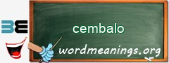 WordMeaning blackboard for cembalo